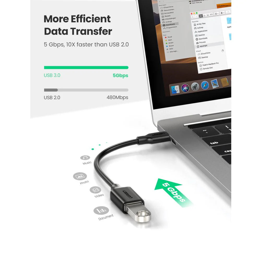 UGREEN USB-C Male to USB 3.0 Female Cable | 30701
