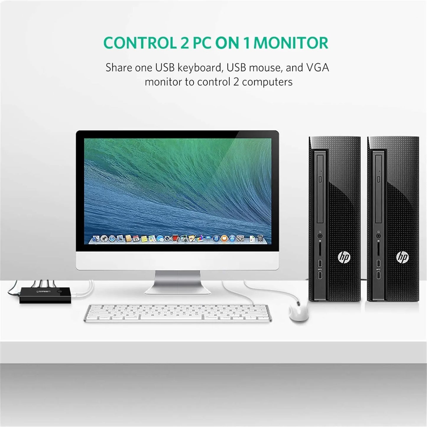 UGREEN 2-Port USB KVM Switch Box | 30357