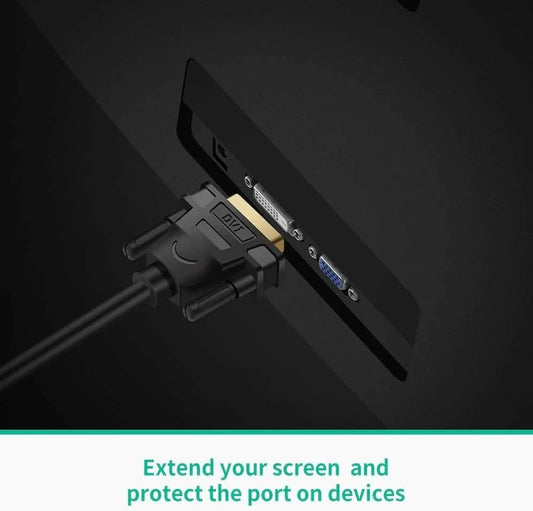 UGREEN DVI Male to HDMI Female Adapter Cable 22CM (BLACK) | 20118
