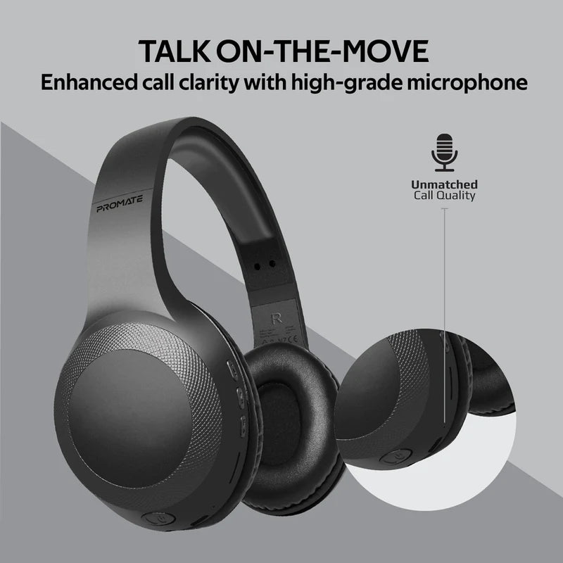 Promate LaBoca Deep Bass Over-Ear Wireless Headphones