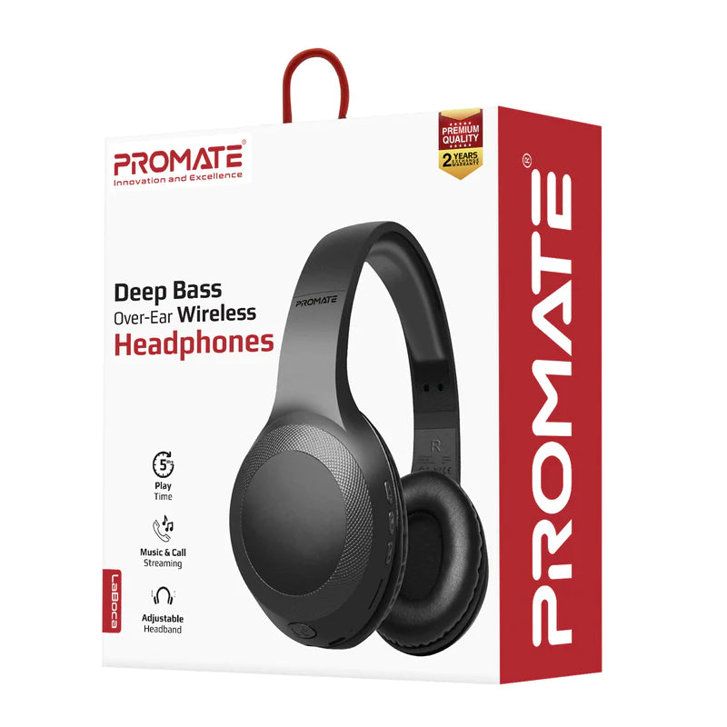 Promate LaBoca Deep Bass Over-Ear Wireless Headphones