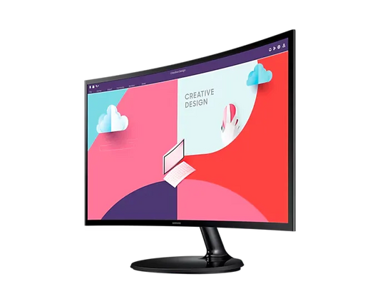 Samsung 24" Essential Curved Monitor With Round Stand | LS24C360EAMXUE