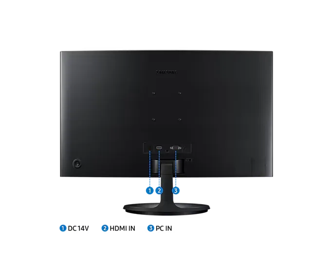 Samsung 24" Essential Curved Monitor With Round Stand | LS24C360EAMXUE