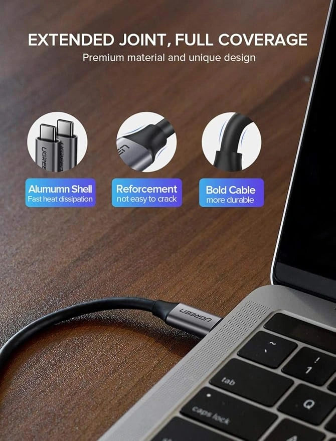 UGREEN USB 3.1 type C Cable Male to type C Cable Male Aluminum Shell Nickel Plating | 50751