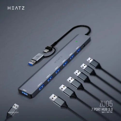 HEATZ 7-Ports USB Hub | ZU05