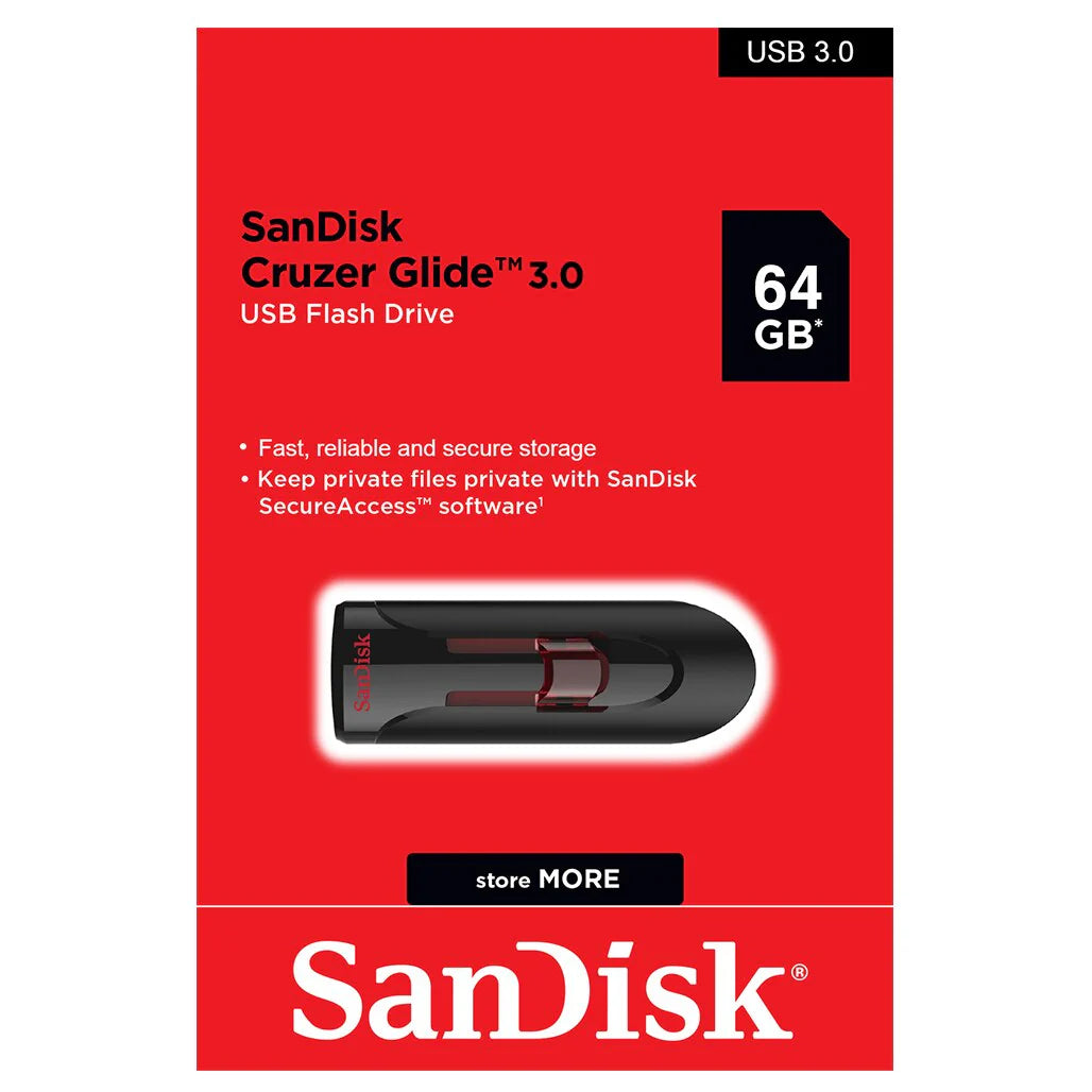 SanDisk Cruzer Glide 64GB USB 3.0 Flash Drive | SDCZ600-G35