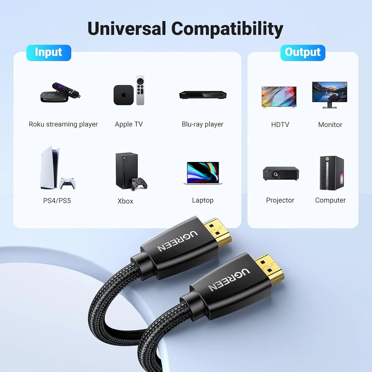 UGREEN HDMI 4K Cable M/M 1M Black | 40408