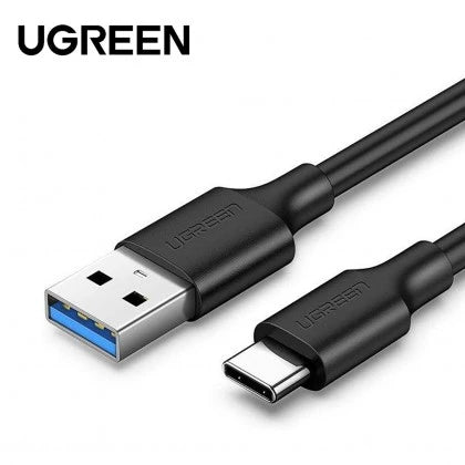UGREEN USB 3.0 A MALE TO TYPE-C MALE CABLE NICKEL PLATING 1M (BLACK) | 20882