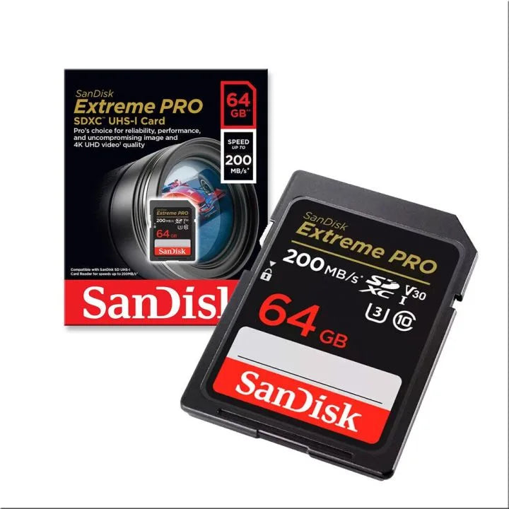 Sandisk 64GB Extreme Pro SDXC UHS-I 200MB/S | SDSDXXU-064G-GN4IN