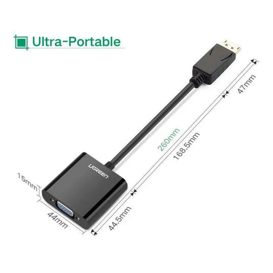 UGREEN DP Male to VGA Female Converter (Black) | 20415