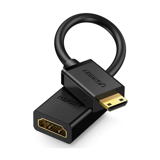 UGREEN Mini HDMI Male to HDMI Female Cable 22CM (BLACK) | 20137