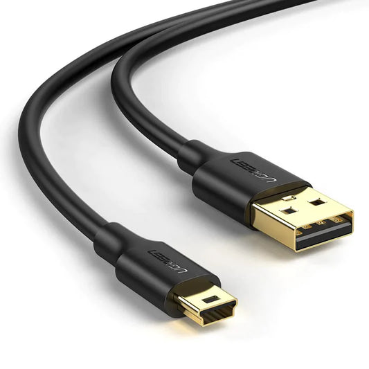 UGREEN  USB 2.0 A Male To Mini USB 5 Pin Male Cable - 1.5m (Black) | 10385