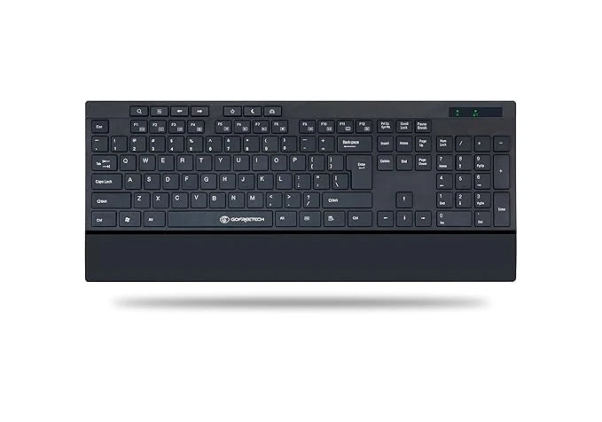 Gofreetech GFT-K002 Wireless Multimedia Keyboard, Black