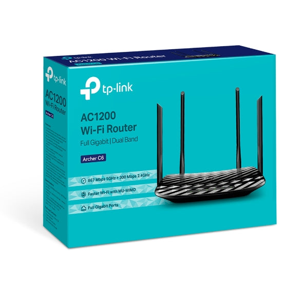 TPLINK AC1200 Wireless MU-MIMO Gigabit Router ARCHER-C6