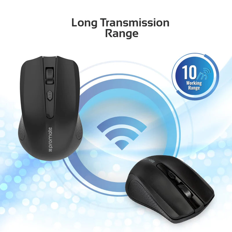 Promate Clix-8 2.4GHz Wireless Ergonomic Optical Mouse