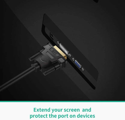 UGREEN DVI Male to HDMI Female Adapter Cable 22CM (BLACK) | 20118