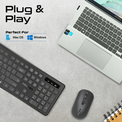 Promate Wireless Keyboard and Mouse Combo | PROCOMBO-13