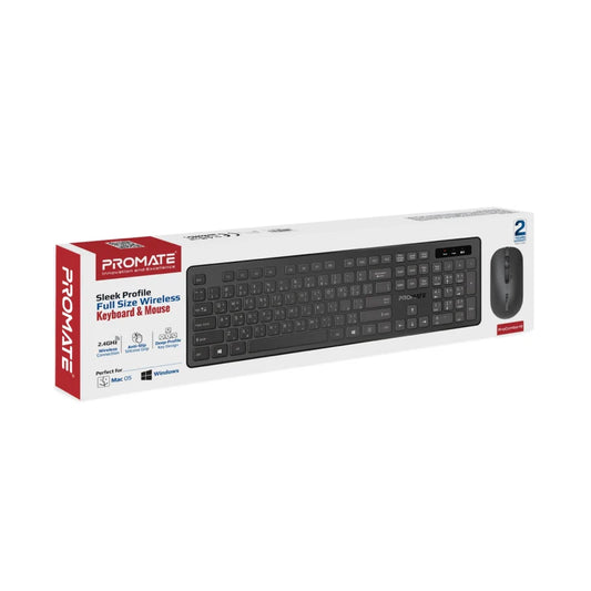 Promate Wireless Keyboard and Mouse Combo | PROCOMBO-13