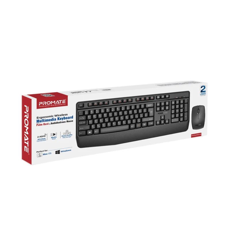 Promate Wireless Keyboard and Mouse Combo | ProCombo-14