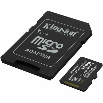 Kingston Canvas Select Plus 128GB microSDXC Card – Class 10 UHS-I, 150MB/s Read, A1 App Performance, Android & Camera Compatible