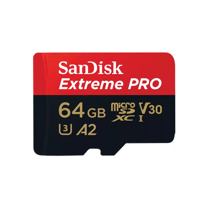 SanDisk 64GB Extreme PRO microSDXC UHS-I Card + SD Adapter | SDSQXCU-064G-GN6MA