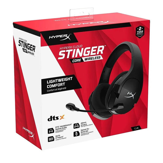 HyperX Cloud Stinger Core – Wireless Lightweight Gaming Headset - Black | 4P4F0AA-B (open box)