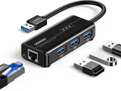 UGREEN USB3.0 HUB with Gigabit Ethernet Adapter | 20265