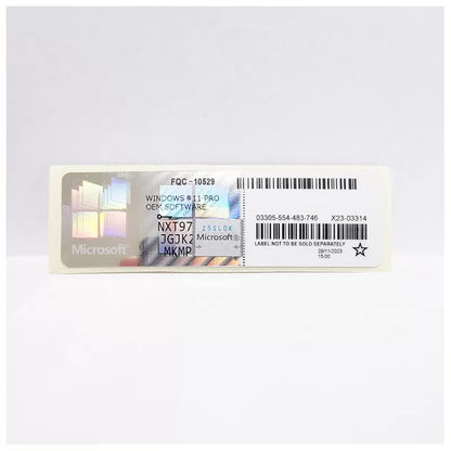 Windows 11 Pro OEM Key Genuine COA Label Lifetime Activation