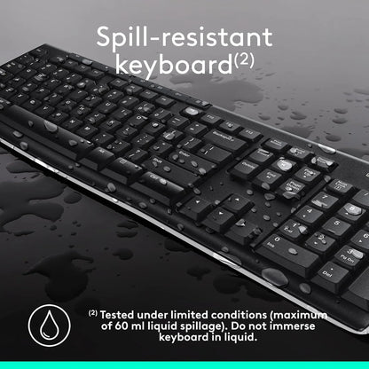 Logitech Wireless Keyboard and Mouse Combo-Black | MK270